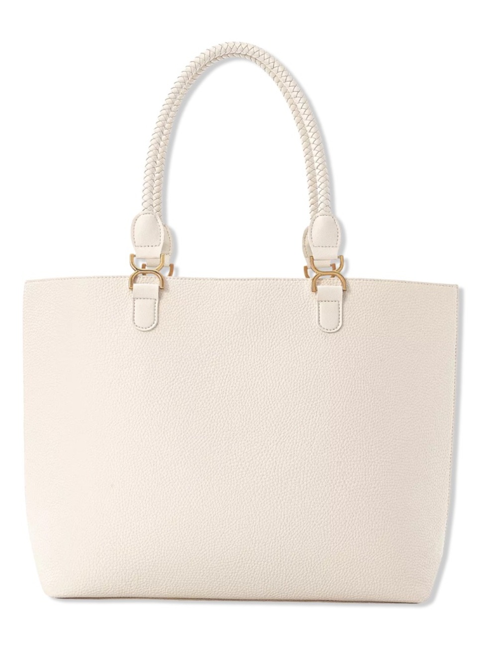 Ulta cream pebbled tote bag